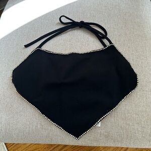 Superdown rhinestone crop top